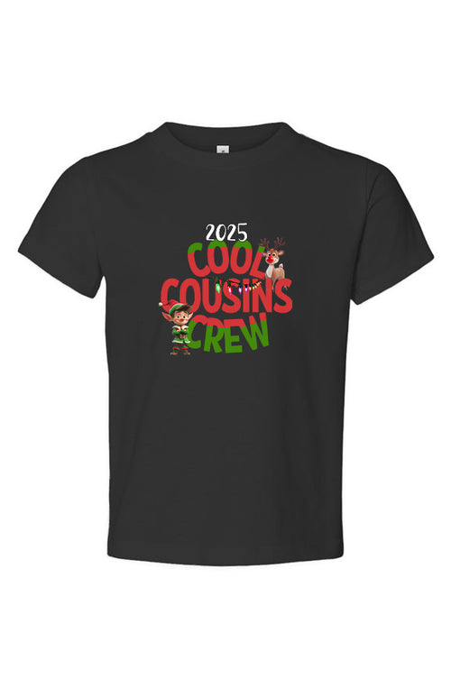 2025 Xmas Cool Cousins Crew Toddler Jersey Tee